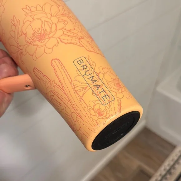 BrüMate Orange Floral Tumbler - Picture 2 of 4